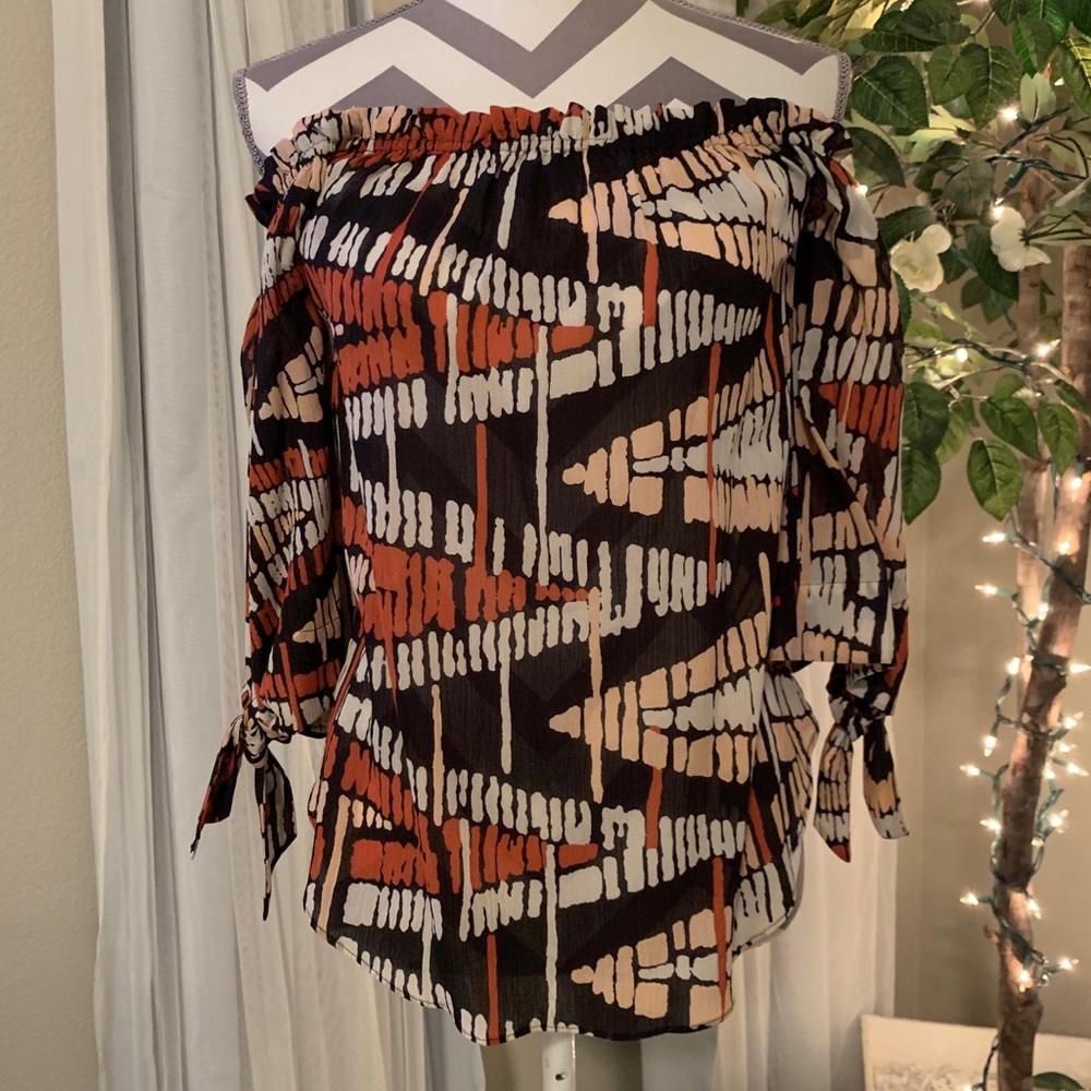 BCBG off the shoulder blouse